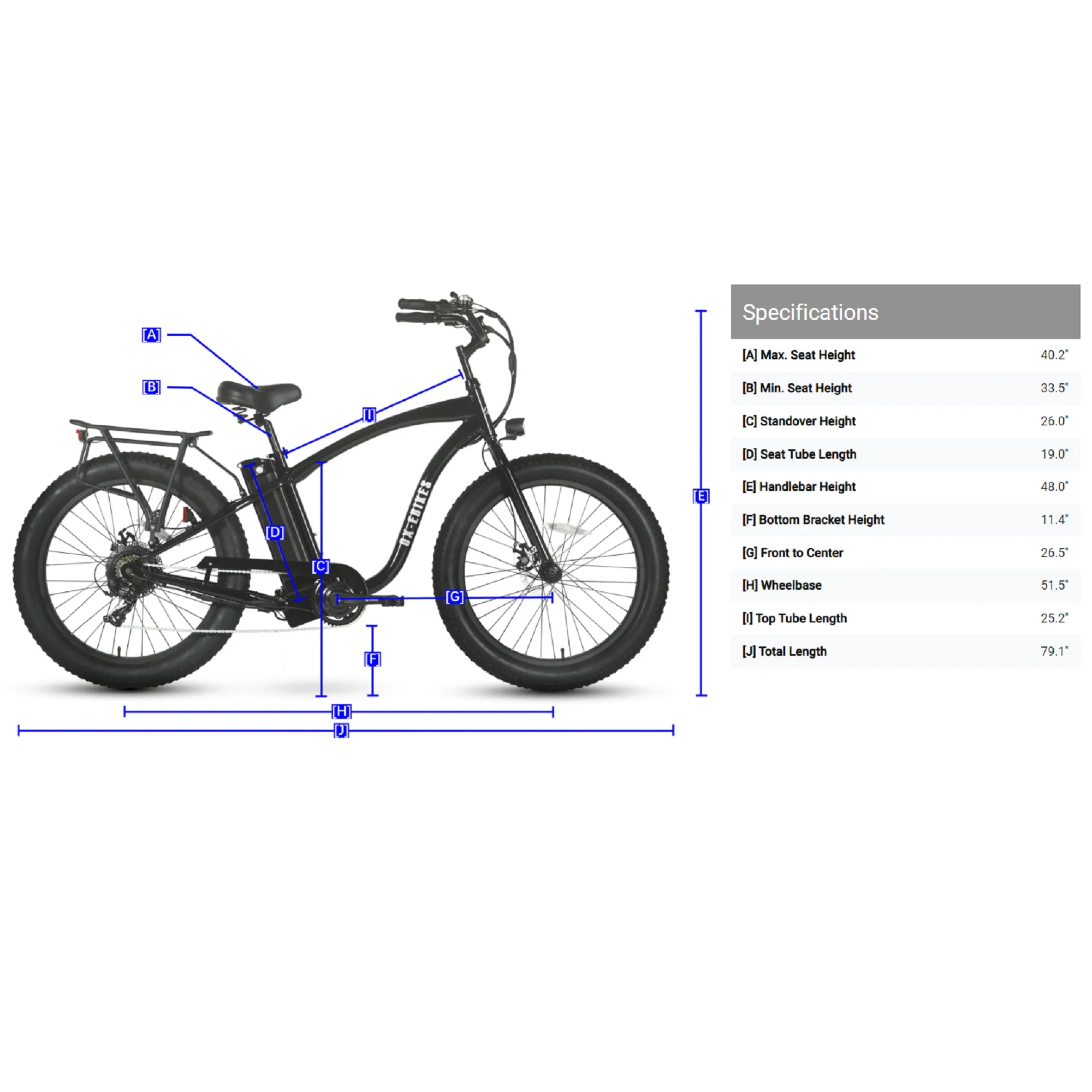OX E-Bikes 750W Pro C-1 Fat Tire Electric Bike
