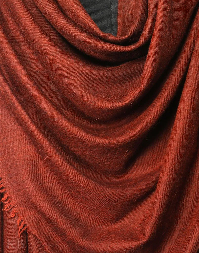 Pecan Brown Plain Cashmere Pashmina Shawl