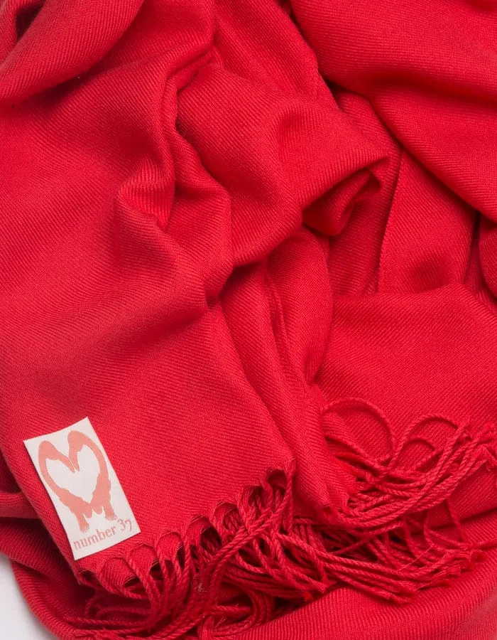 Red Wedding Pashmina