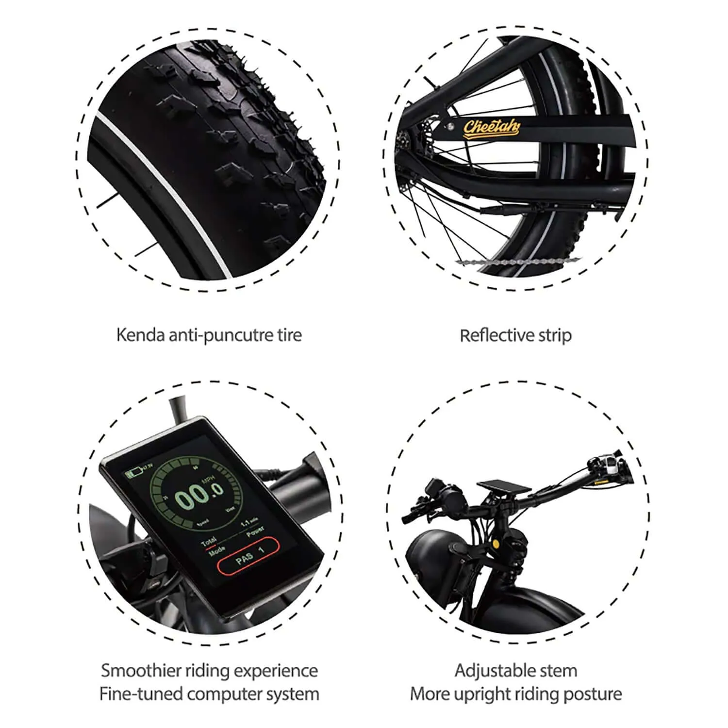 Revi Cheetah Plus Cafe Racer 48V 750W Motorcycle E-Bike