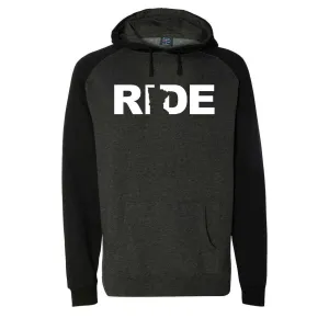 Ride MN Men's Raglan Pullover Char/Heather Black