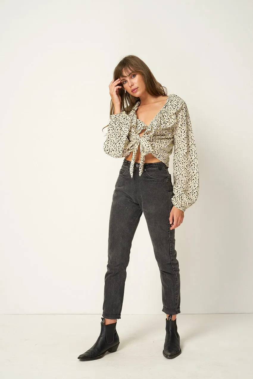 Rue Stiic CADENCE RUFFLE TIE TOP BELLAGIO