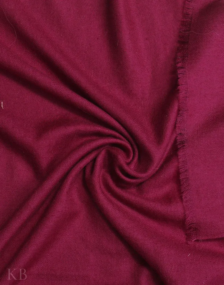 Sangria Purple Plain Cashmere Pashmina Shawl