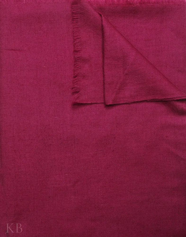 Sangria Purple Plain Cashmere Pashmina Shawl