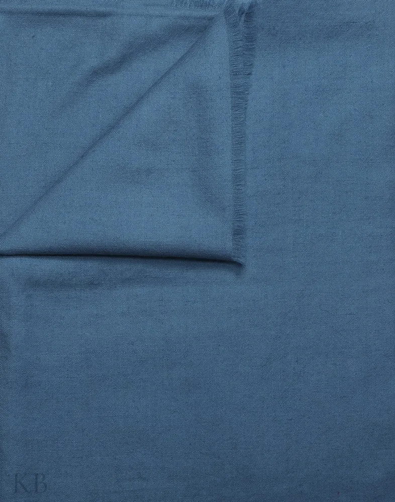 Sapphire Blue Solid Cashmere Pashmina Shawl