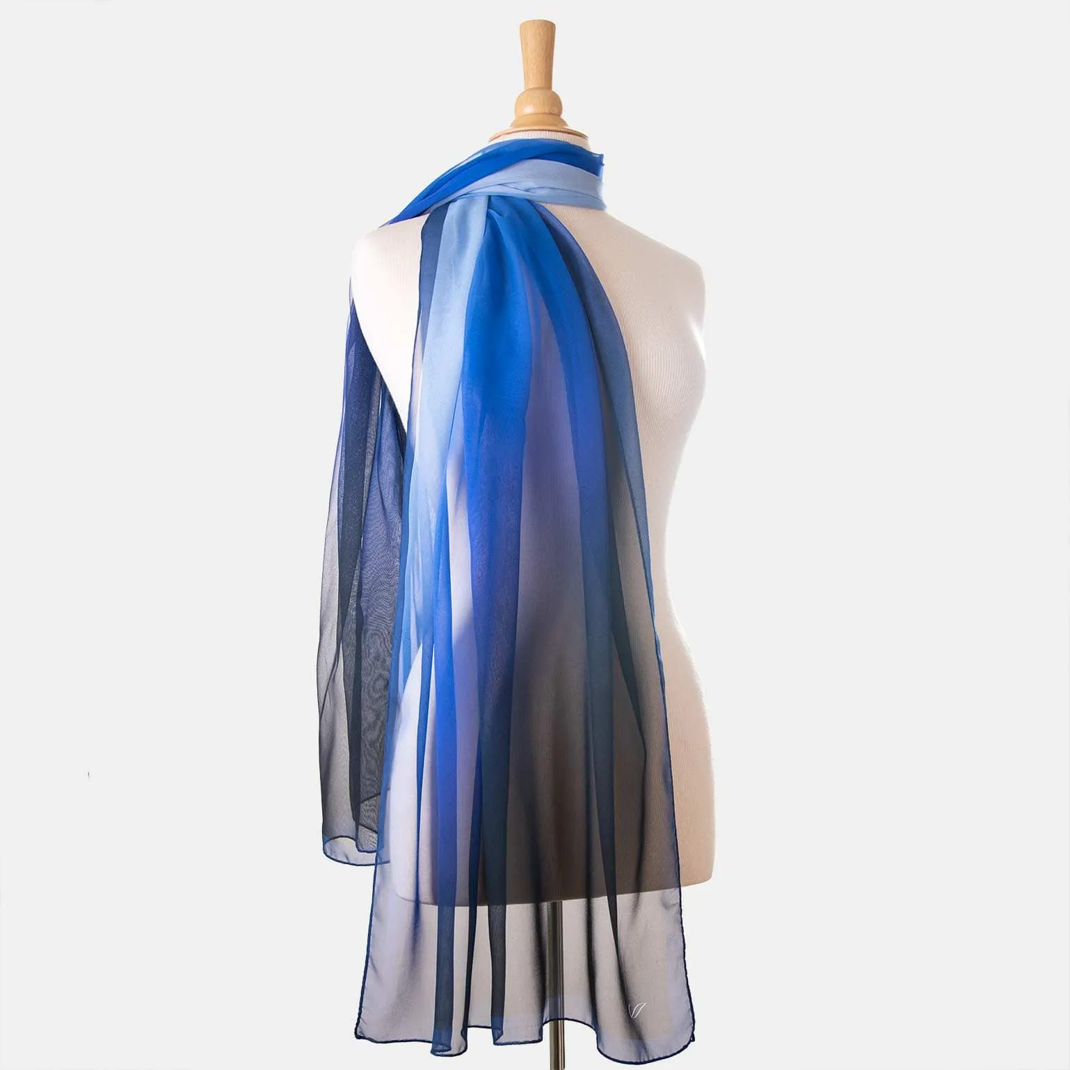 Sophia - Silk Scarf/Shawl - Cobalt Blue