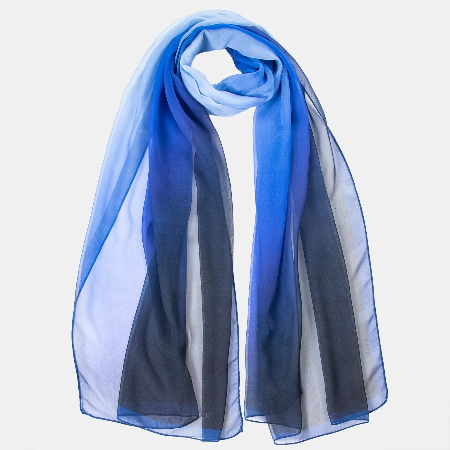 Sophia - Silk Scarf/Shawl - Cobalt Blue