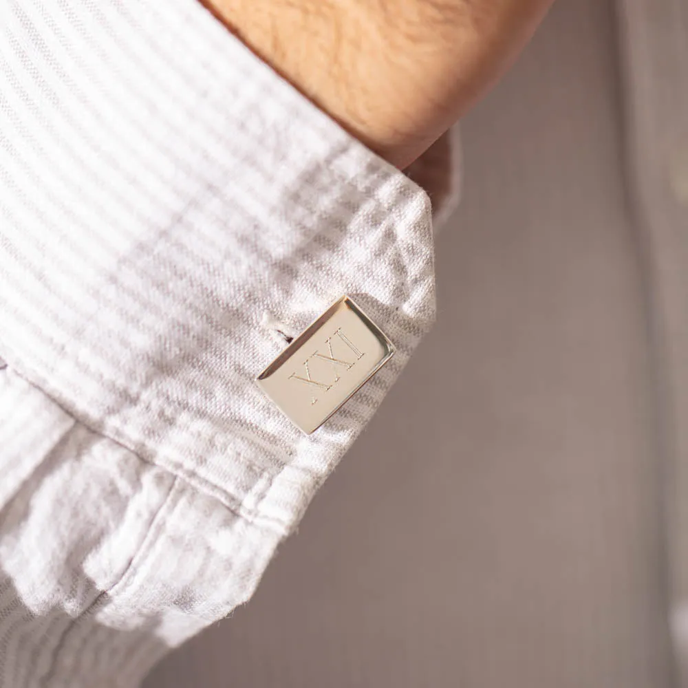 Sterling Silver Rectangular Cufflinks