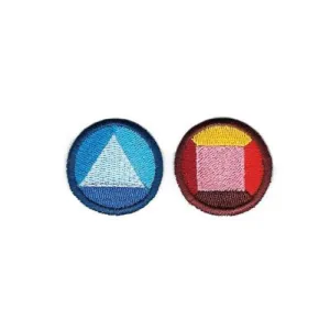Steven Universe Ruby and Sapphire Gem Patch Set