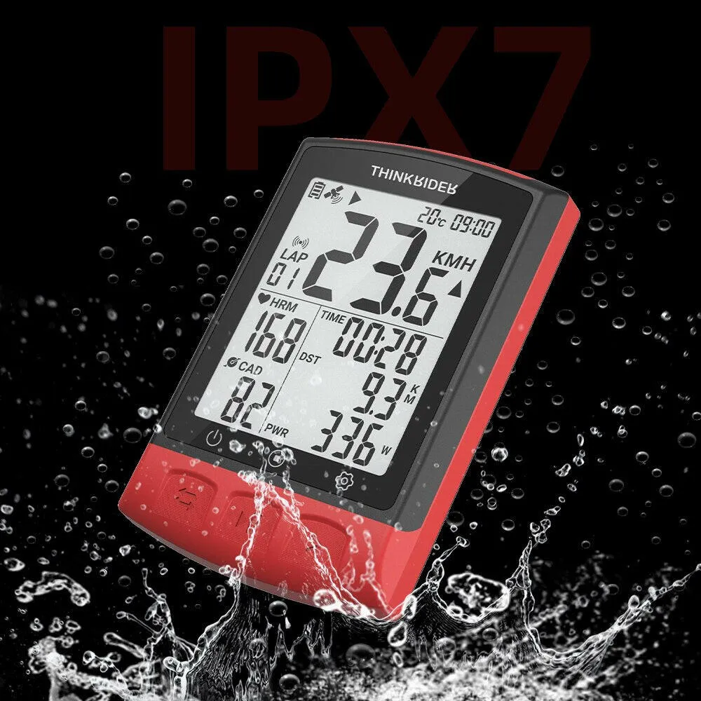 ThinkRider BC108 GPS Bicycle Computer Cycling Speedometer BLE 4.0 ANT  Ciclismo Power Meter for Garmin Zwift Bike Accessories