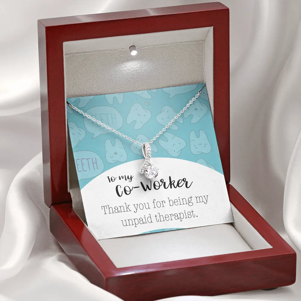 To My Co-Worker Teeth Alluring Beauty Necklace