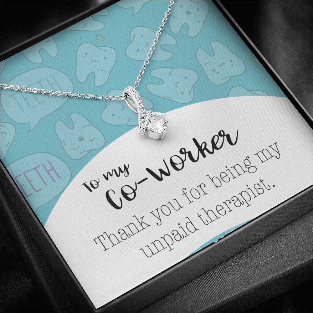 To My Co-Worker Teeth Alluring Beauty Necklace